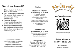 Oktober bis Dezember - Jugendzentrum KLÄRWERK Amberg
