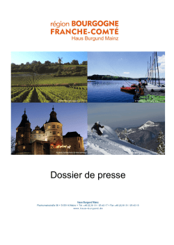 Dossier de presse - Bourgogne-Franche