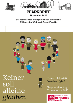 Pfarrbrief November 2016 - Katholische Kirchengemeinde St