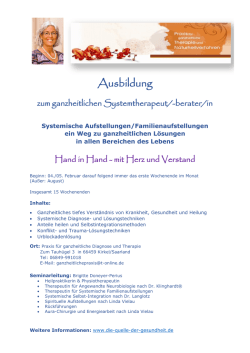 Ausbildung - Ganzheitliche Praxis Kirkel