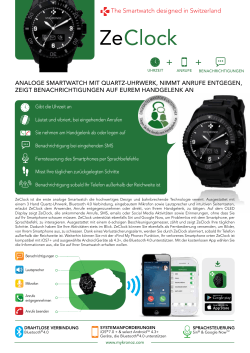 The Smartwatch designed in Switzerland ANALOGE