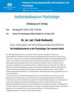 Institutskolloquium Psychologie