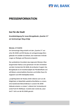 Grundsteinlegung f&uuml;r neues B&uuml;rogeb&auml;ude