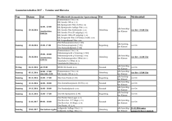 Zeitplan und Hinweise für die Gaumeisterschaft 2017