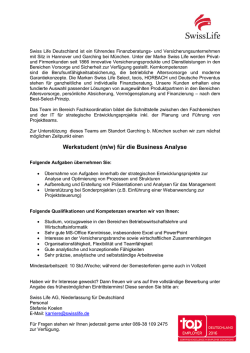 Interne Stellenausschreibung