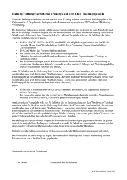 Haftungsverzicht - MSF