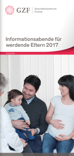 Informationsabende f&uuml;r werdende Eltern 2017