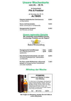 Die Wochenkarte