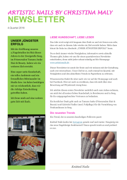 newsletter - Artistic Nails by Christina Maly