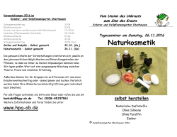 Flyer Naturkosmatik 2016-11-26 - Heilpflanzengarten Oberhausen