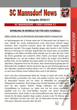 Aktuelle SC Mannsdorf News