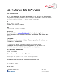 Volleyballturnier 2016 des VC-Götzis