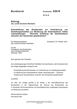 Bundesrat Antrag - Umwelt