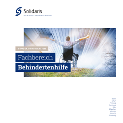 Fachbereich Behindertenhilfe - Solidaris Revisions-GmbH