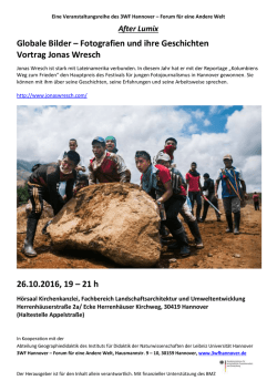 Globale Bilder &ndash; Fotografien und ihre Geschichten Vortrag Jonas