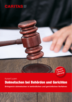 Dolmetschen bei Beh&ouml;rden und Gerichten