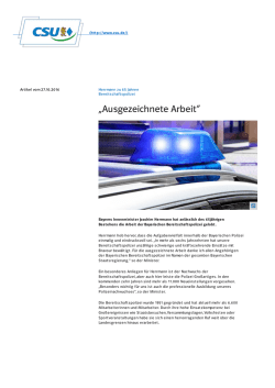 „Ausgezeichnete Arbeit“