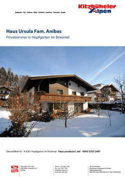 Haus Ursula Fam. Anibas in Hopfgarten im