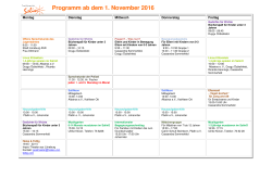 Programm November 2016
