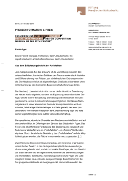 presseinformation: 3. preis - Stiftung Preußischer Kulturbesitz