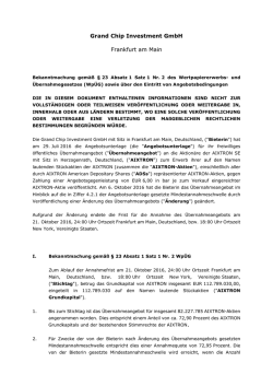 Grand Chip Investment GmbH Frankfurt am Main
