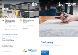 Kontakt ITA-Academy - Institut für Textiltechnik