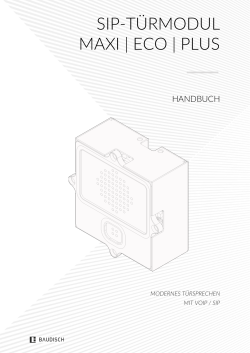 Handbuch - Baudisch Intercom GmbH