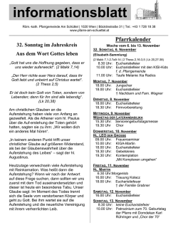 Infoblatt 6.-13. Nov. 2016