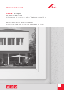 Roto NT Designo II Dokumentart - Roto Fenster