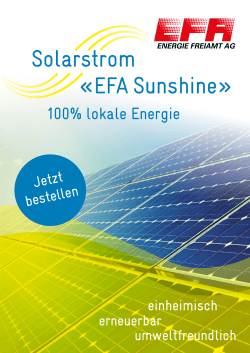 Solarstrom «EFA Sunshine
