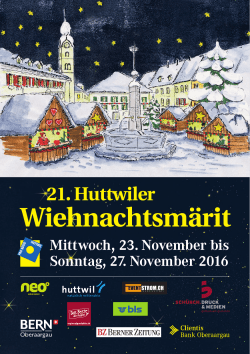 Wiehnachtsmärit - Pro Regio Huttwil
