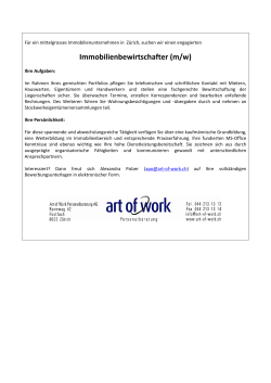 Immobilienbewirtschafter (m/w)