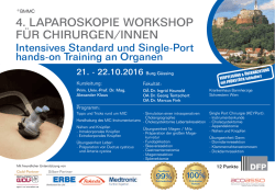 4. LAPAROSKOPIE WORKSHOP FüR CHIRURGEN/INNEN