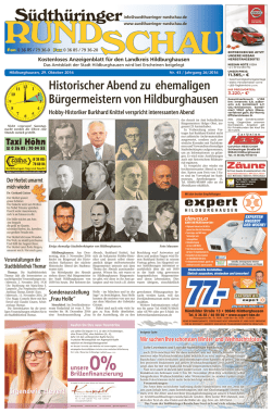 Historischer Abend zu ehemaligen B&uuml;rgermeistern von