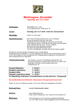 Martinsgans ‚Scramble - Golfclub Oberrot Frankenberg