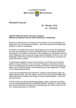 JOB ON TOUR rollt wieder durch den Landkreis