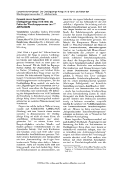 Dynamik durch Gewalt? Der Drei&szlig;igj&auml;hrige Krieg (1618