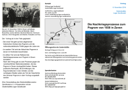 Informationsfaltblatt zum Vortrag