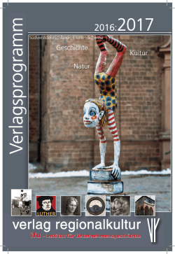 Verlagsprogramm - Verlag Regionalkultur
