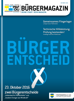 Bürgermagazin Oktober 2016