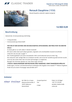 Renault Dauphine (1958) 14.900 EUR