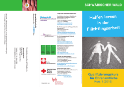 Helfen lernen in der Fl&uuml;chtlingsarbeit