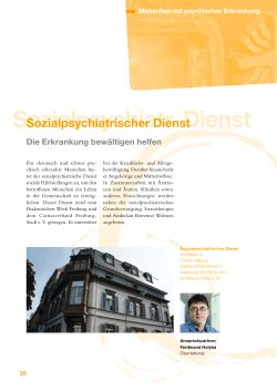 Sozialpsychiatr. Dienst - beim Caritasverband Freiburg