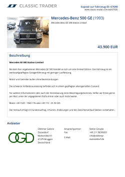 Mercedes-Benz 500 GE (1993) 43.900 EUR