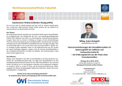 Innsbrucker Wohnrechtlicher Dialog (IWD)