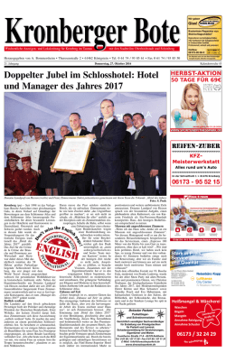 Doppelter Jubel im Schlosshotel: Hotel und