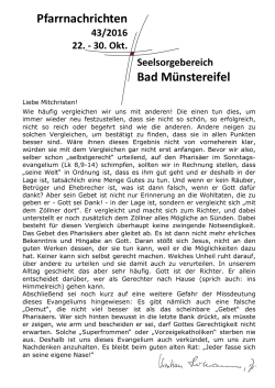 Pfarrnachrichten Bad Münstereifel