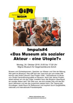 Programm - GiM – Generationen im Museum