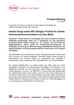 Henkel bringt erstes NFC-f&auml;higes Produkt f&uuml;r direkte