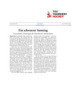 Ein schwarzer Samstag
